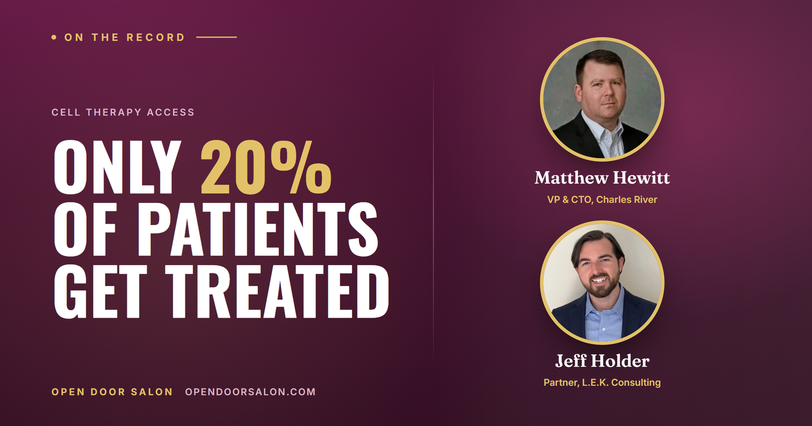 Why Don’t Eligible Patients Get Cell Therapy? The 20% Gap