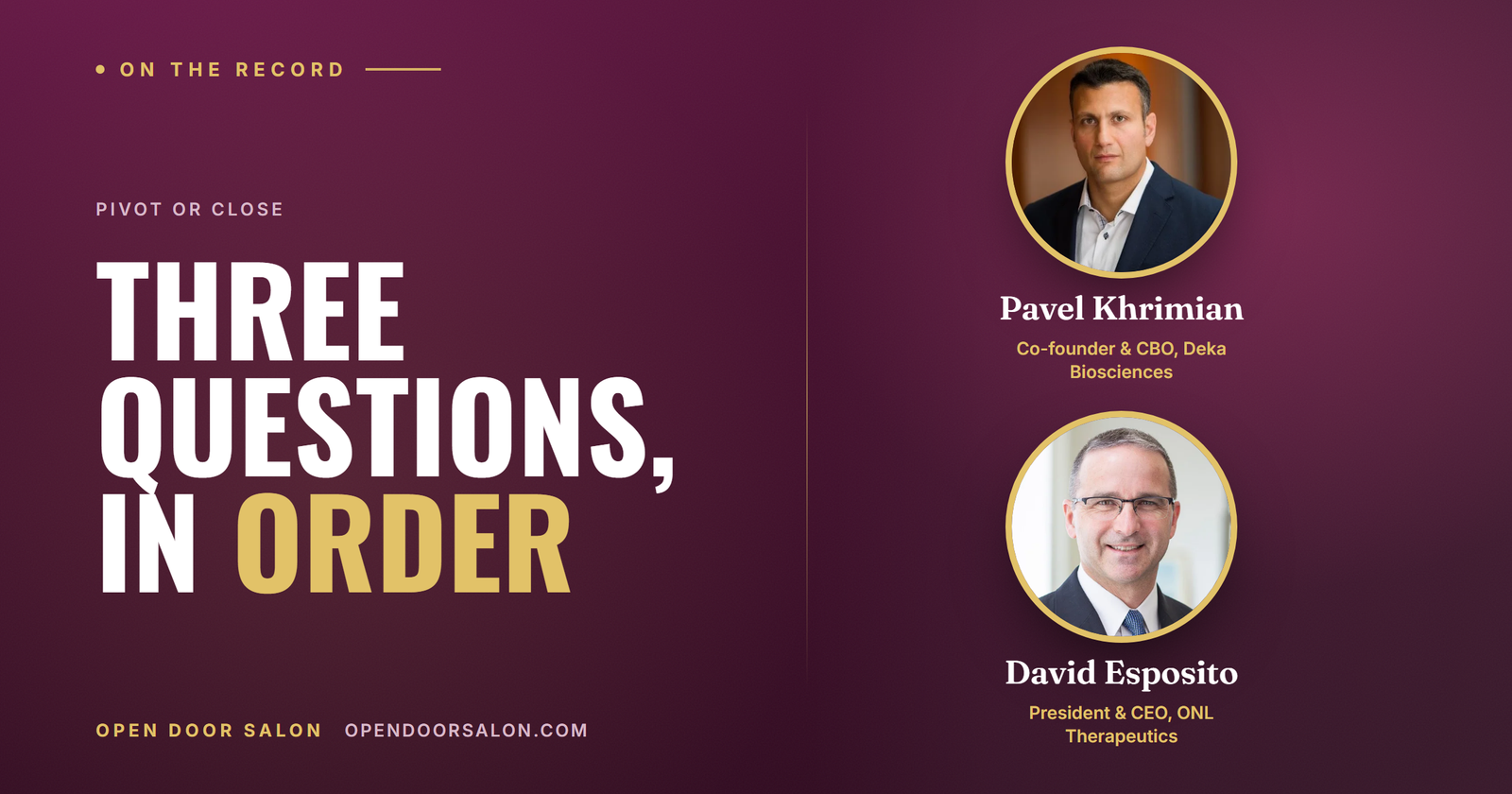 Pivot or Shut Down? The Three Questions Biotech Leaders Ask