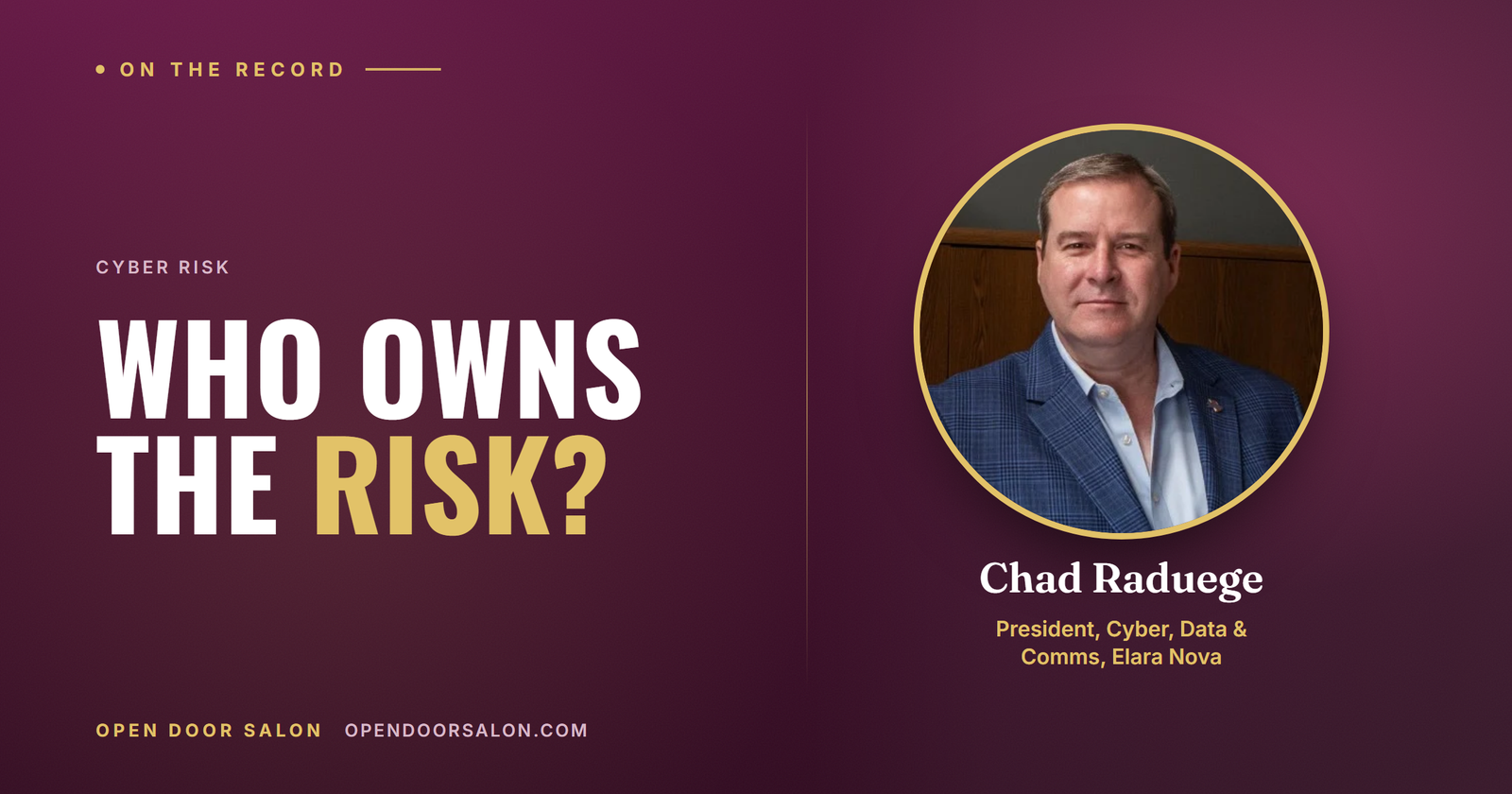Who Owns Cyber Risk at a Biotech? A Retired General Answers